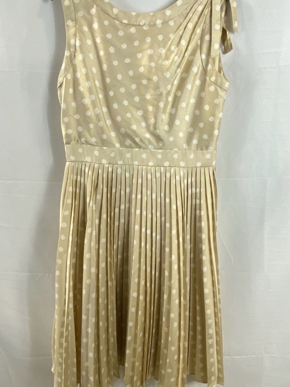 NWOT Kate Spade Melody Silk Pleated Polka Dot Dress Size 12